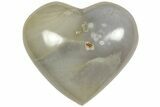 Polished Orca Agate Heart - Madagascar #210204-1